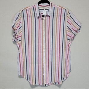 Xirena Channing Shirt Le Marais French Button Up Roll Sleeve NWT